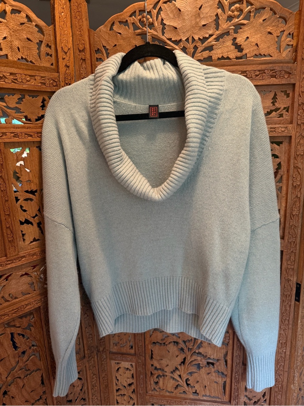 Stefanel Light Blue Cowl Neck Sweater
